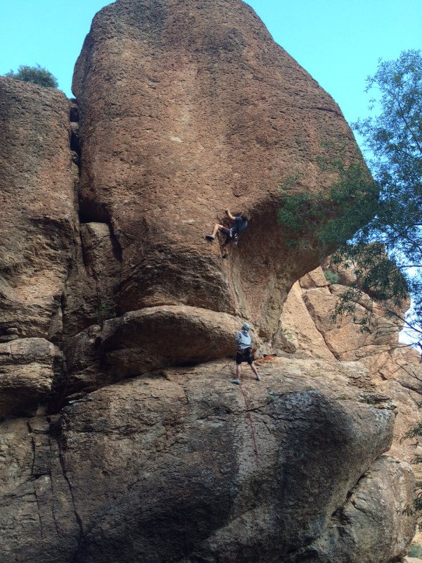 John's first climb of our trip