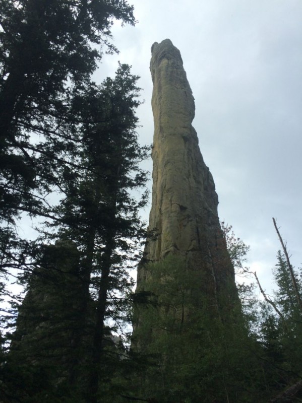 The spire we climbed at Custer State Park