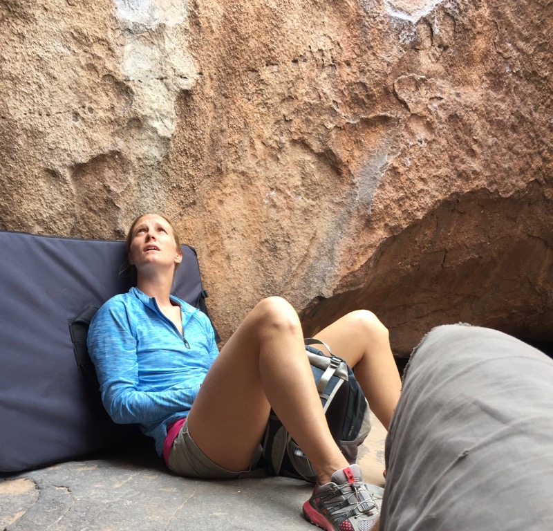 A more accurate depiction of how I felt at Hueco Tanks. Every climb looked daunting and I just wanted to stay sitting.