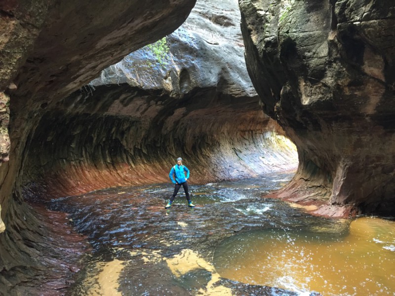 Me in the final stretch of the subway hike.