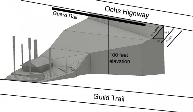 John made a Cad mock-up our property along with a general idea of where our house will be